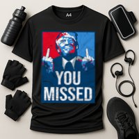 Trump You Missed Shooting Assassination Attempt Middle Finger Usa Patrioti Cooling Performance Crew T-Shirt