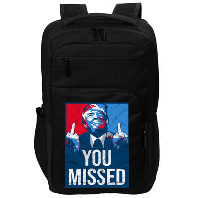 Trump You Missed Shooting Assassination Attempt Middle Finger Usa Patrioti Impact Tech Backpack