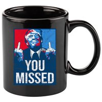 Trump You Missed Shooting Assassination Attempt Middle Finger Usa Patrioti 11oz C Handle Ceramic Mug