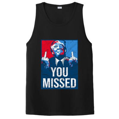 Trump You Missed Shooting Assassination Attempt Middle Finger Usa Patrioti PosiCharge Competitor Tank