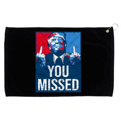 Trump You Missed Shooting Assassination Attempt Middle Finger Usa Patrioti Grommeted Golf Towel