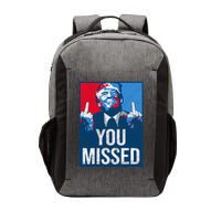 Trump You Missed Shooting Assassination Attempt Middle Finger Usa Patrioti Vector Backpack