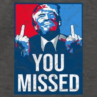 Trump You Missed Shooting Assassination Attempt Middle Finger Usa Patrioti Vector Backpack