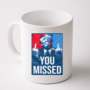 Trump You Missed Shooting Assassination Attempt Middle Finger Usa Patrioti Coffee Mug