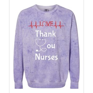 Thank You Nurses Love Stethoscope Valentine's Day Colorblast Crewneck Sweatshirt