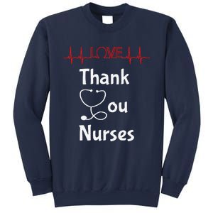 Thank You Nurses Love Stethoscope Valentine's Day Sweatshirt