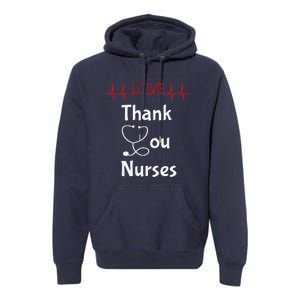 Thank You Nurses Love Stethoscope Valentine's Day Premium Hoodie