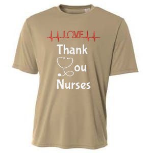 Thank You Nurses Love Stethoscope Valentine's Day Cooling Performance Crew T-Shirt