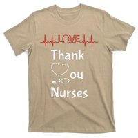 Thank You Nurses Love Stethoscope Valentine's Day T-Shirt