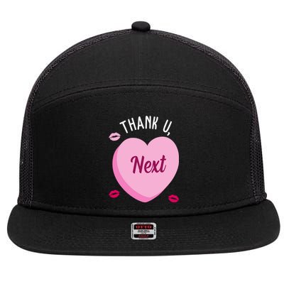 Thank You Next Anti Valentine Cute Candy Heart 7 Panel Mesh Trucker Snapback Hat