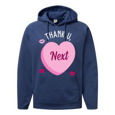 Thank You Next Anti Valentine Cute Candy Heart Performance Fleece Hoodie