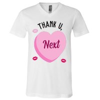 Thank You Next Anti Valentine Cute Candy Heart V-Neck T-Shirt