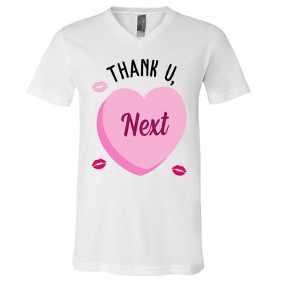 Thank You Next Anti Valentine Cute Candy Heart V-Neck T-Shirt