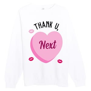 Thank You Next Anti Valentine Cute Candy Heart Premium Crewneck Sweatshirt