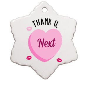 Thank You Next Anti Valentine Cute Candy Heart Ceramic Star Ornament