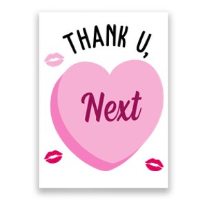 Thank You Next Anti Valentine Cute Candy Heart Poster