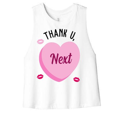 Thank You Next Anti Valentine Cute Candy Heart Women's Racerback Cropped Tank