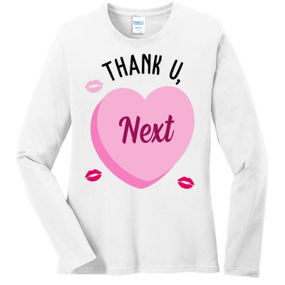 Thank You Next Anti Valentine Cute Candy Heart Ladies Long Sleeve Shirt