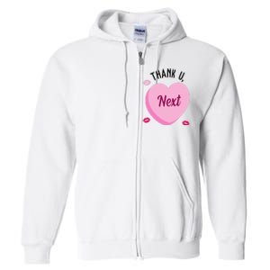 Thank You Next Anti Valentine Cute Candy Heart Full Zip Hoodie