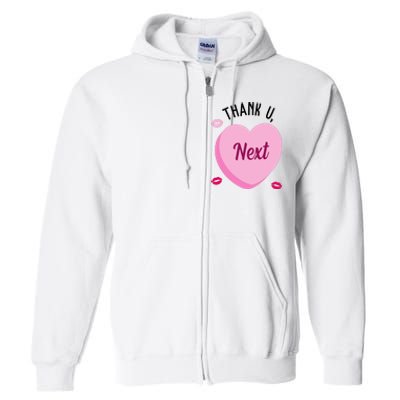 Thank You Next Anti Valentine Cute Candy Heart Full Zip Hoodie