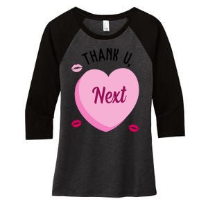 Thank You Next Anti Valentine Cute Candy Heart Women's Tri-Blend 3/4-Sleeve Raglan Shirt