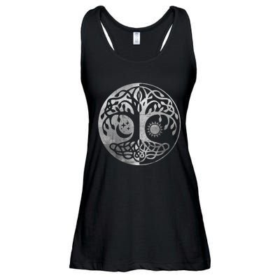 Tree Yggdrasil Of Life Viking Norway Runes Symbol Norse Rune Ladies Essential Flowy Tank