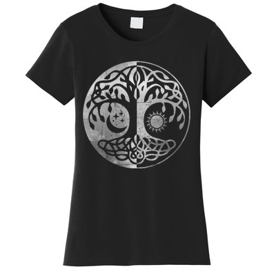 Tree Yggdrasil Of Life Viking Norway Runes Symbol Norse Rune Women's T-Shirt