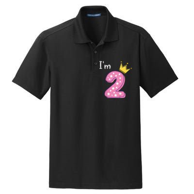 Two Year Old Birthday2yr 2nd 2 Year Old Birthday Dry Zone Grid Polo