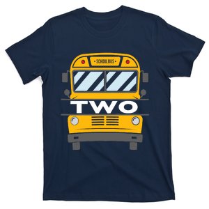 Two(2) Year Old 2nd Birthday School Bus Theme Party T-Shirt