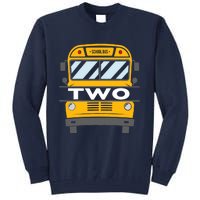 Two(2) Year Old 2nd Birthday School Bus Theme Party Tall Sweatshirt