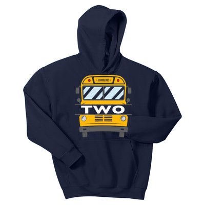 Two(2) Year Old 2nd Birthday School Bus Theme Party Kids Hoodie