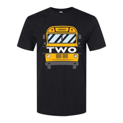 Two(2) Year Old 2nd Birthday School Bus Theme Party Softstyle CVC T-Shirt