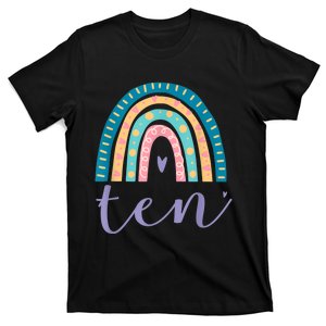 Ten Year Old Rainbow 10th Birthday Gifts For Girls 10 Bday T-Shirt