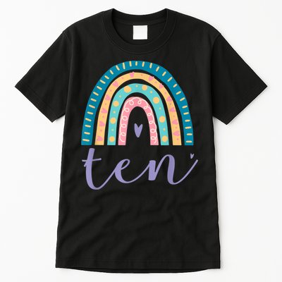 Ten Year Old Rainbow 10th Birthday Gifts For Girls 10 Bday Tall T-Shirt