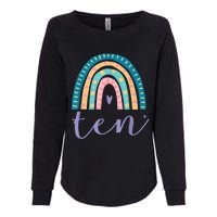 Ten Year Old Rainbow 10th Birthday Gifts For Girls 10 Bday Womens California Wash Sweatshirt