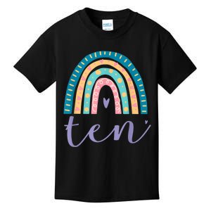 Ten Year Old Rainbow 10th Birthday Gifts For Girls 10 Bday Kids T-Shirt