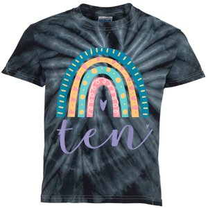 Ten Year Old Rainbow 10th Birthday Gifts For Girls 10 Bday Kids Tie-Dye T-Shirt