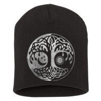 Tree Yggdrasil Of Life Viking Norway Runes Symbol Norse Rune Short Acrylic Beanie