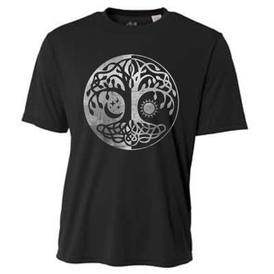 Tree Yggdrasil Of Life Viking Norway Runes Symbol Norse Rune Cooling Performance Crew T-Shirt