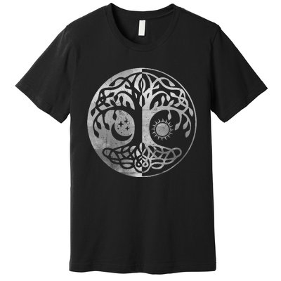 Tree Yggdrasil Of Life Viking Norway Runes Symbol Norse Rune Premium T-Shirt