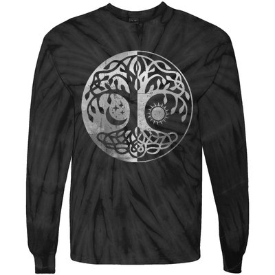 Tree Yggdrasil Of Life Viking Norway Runes Symbol Norse Rune Tie-Dye Long Sleeve Shirt