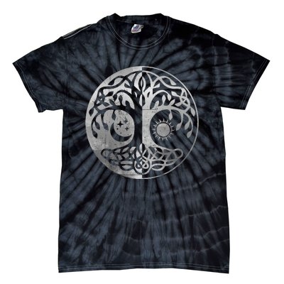 Tree Yggdrasil Of Life Viking Norway Runes Symbol Norse Rune Tie-Dye T-Shirt