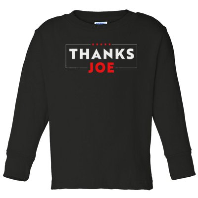 Thank You President Thank You Joe Biden Thanks Joe Toddler Long Sleeve Shirt