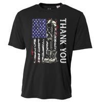 Thank You Patriotic S Memorial Day 4th Of July US Flag Cooling Performance Crew T-Shirt