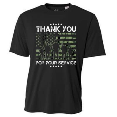 Thank You Patriotic Veteran Memorial Day USA Camouflage Cooling Performance Crew T-Shirt