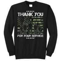 Thank You Patriotic Veteran Memorial Day USA Camouflage Sweatshirt