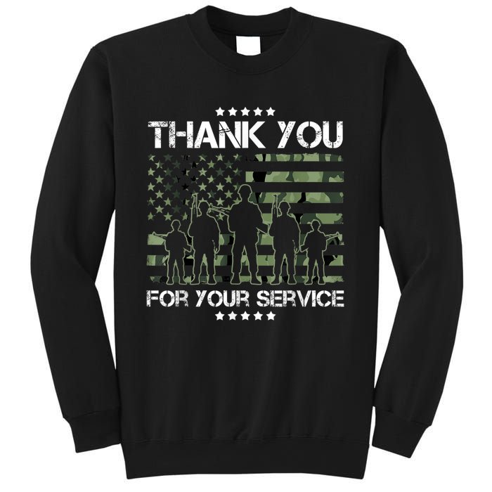 Thank You Patriotic Veteran Memorial Day USA Camouflage Sweatshirt