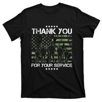 Thank You Patriotic Veteran Memorial Day USA Camouflage T-Shirt