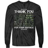 Thank You Patriotic Veteran Memorial Day USA Camouflage Tie-Dye Long Sleeve Shirt