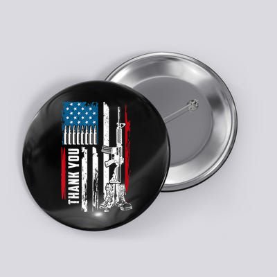 Thank You Patriotic Men Memorial Day 4th Of July US Flag Button
